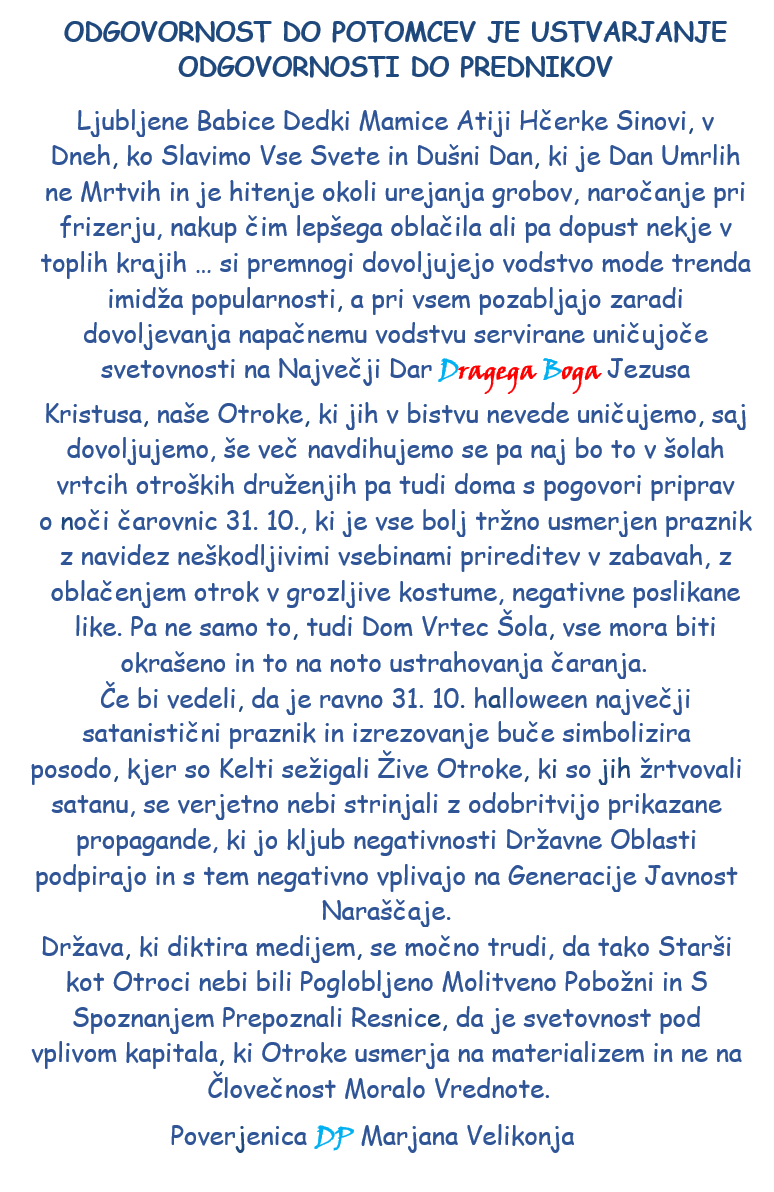 ODGOVORNOST DO POTOMCEV DP