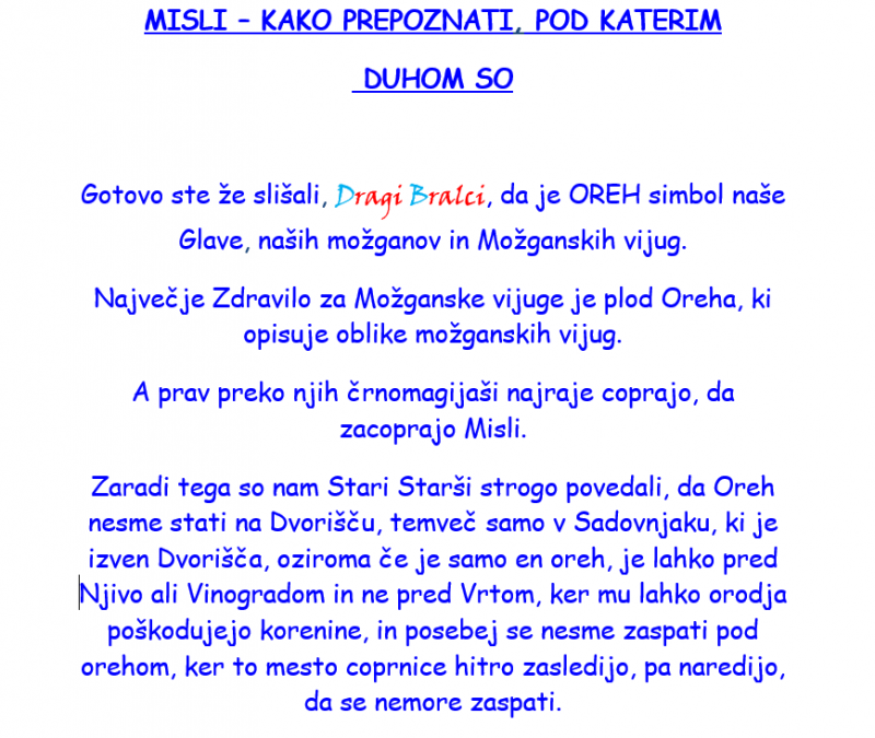 MISLI KAKO PREPOZNATI POD KATERIM DUHOM SO1