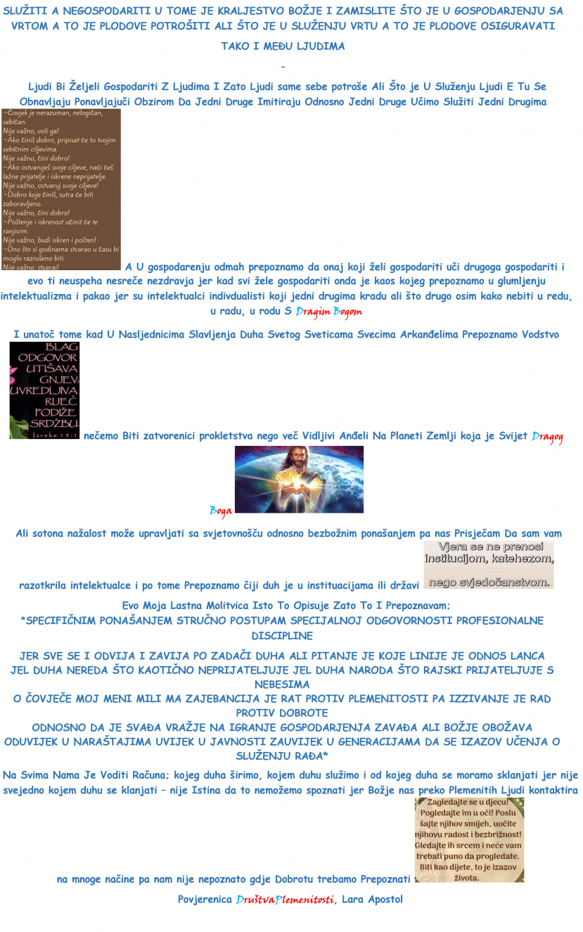 SLUZITI A NEGOSPODARITI